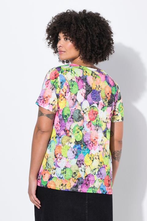 Actual product image Angel of Style T-Shirt, Totenkopf-Muster, Halbarm (46)