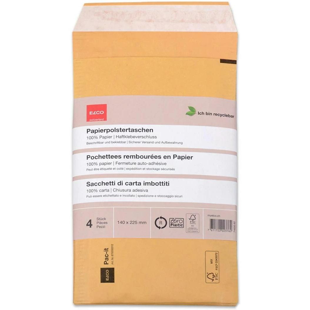 Elco, Versandtasche + Luftpolstertasche, Versandtasche Zero Plastic 140 x 225 mm, 4 Stück (4 x)