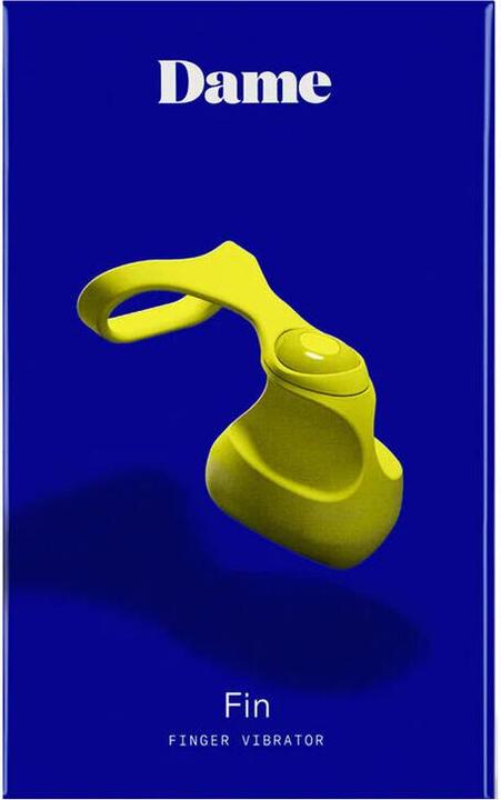 Actual product image Dame Products Fin Finger Vibrator Citrus