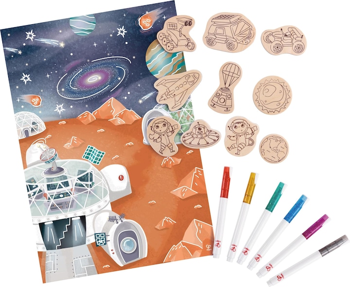 Image du produit Hape Kit de dessin et de jeu "La vie sur Mars