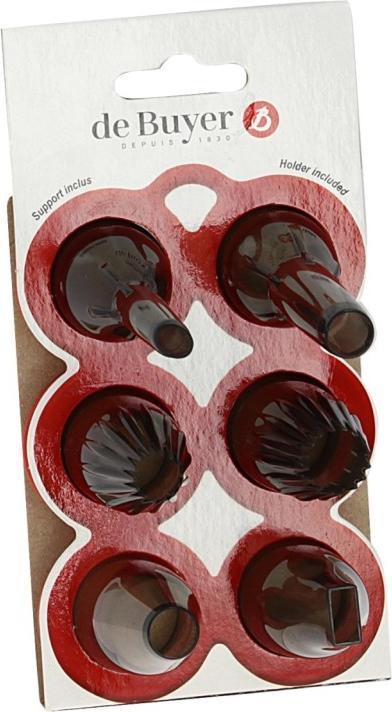 Actual product image de Buyer Garnishing set : 6 tureens made of tritan with base (Nozzle)