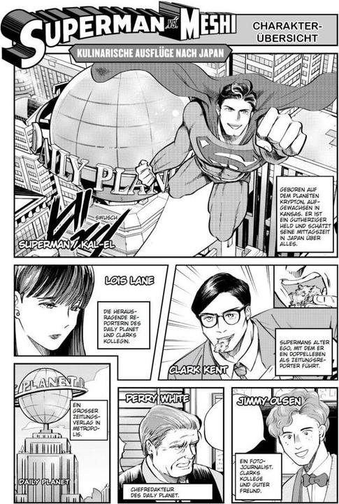 Actual product image Panini Superman vs. Meshi: Kulinarische Ausflüge nach Japan (Manga) 01 (German, Kai Kitagou, Satoshi Miyagawa, 2023)