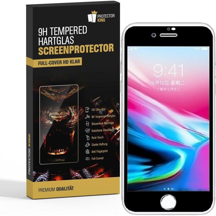 Thumbnail - Protectorking 6x echtes Tempered 9H Panzerhartglas 3D KLAR (6 Stück, Apple iPhone 7), Smartphone Schutzfolie