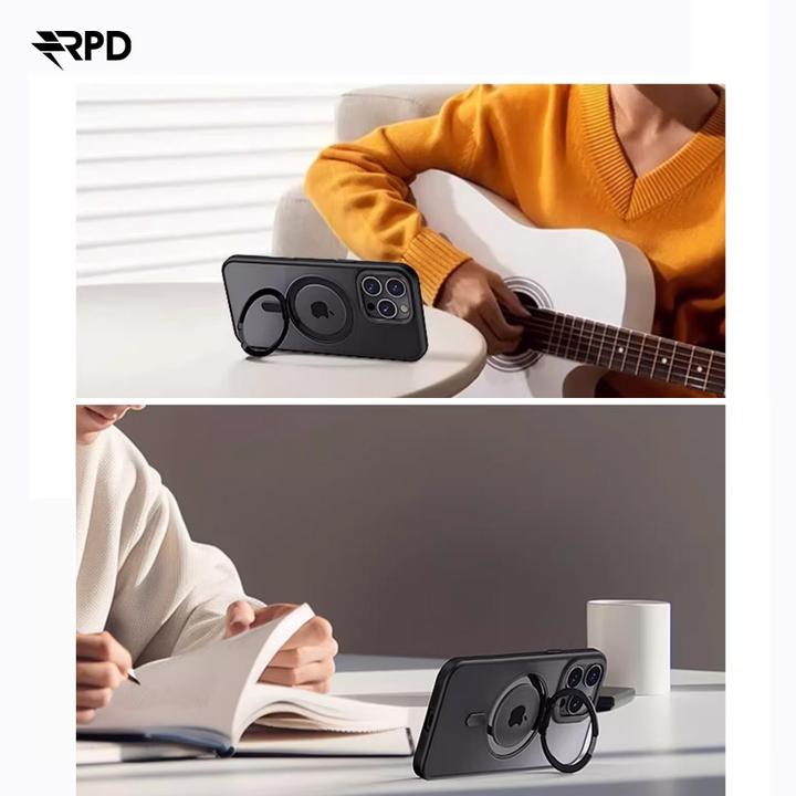 Immagine prodotto RPD Apple Phone 17 Pro - 360 Grad Magsafe Stand Etui schwarz (Apple iPhone 17 Pro)