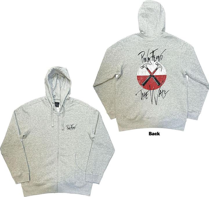 Pink Floyd The Wall Faded Hammers Logo (Zipper-Hoodie)