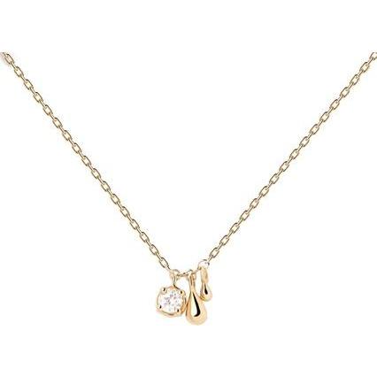 Pd Paola, Halsschmuck, PDPAOLA - Elegant gold-plated necklace Water Essentials CO01-602-U (chain. pendant)