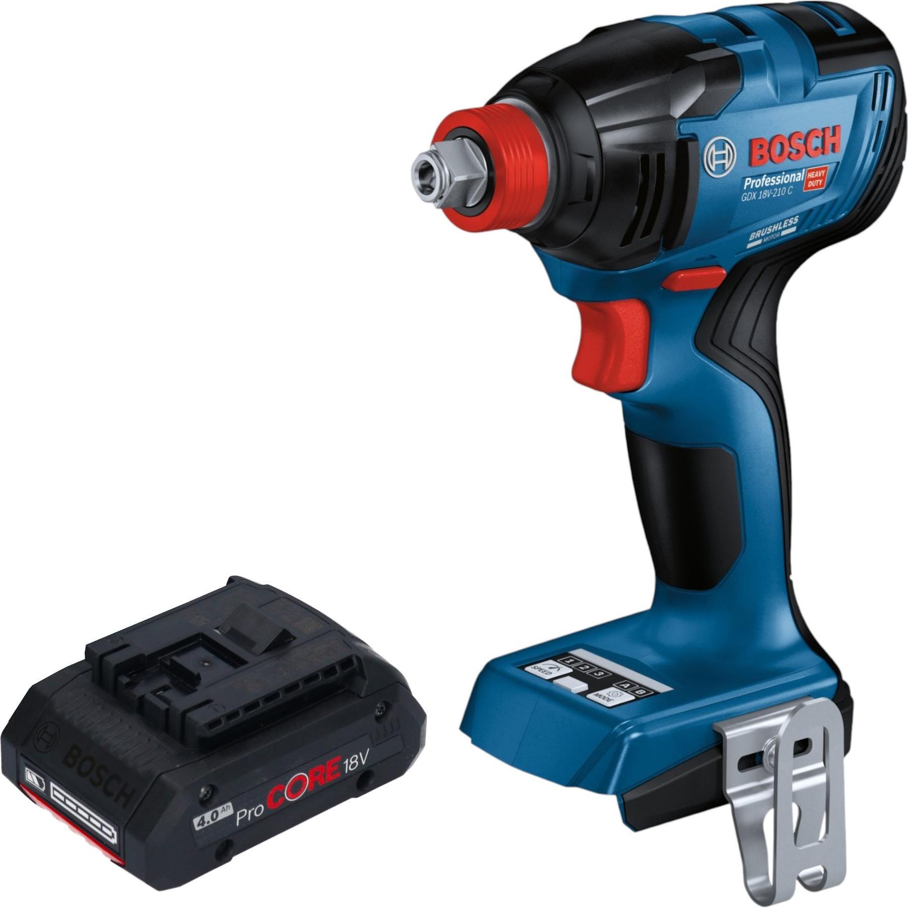 Bosch Professional, Bohrmaschine + Akkuschrauber, Bosch GDX 18V-210 C Professional Akku Drehschlagschrauber 18 V 210 Nm ...