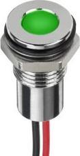 Actual product image Rs Pro LED panel indicator lamp Hyper Green 12V dc, mounting Ø 8mm, ladder