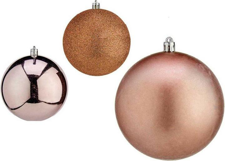 Krist+ Krist Weihnachtsbaumkugeln Rosa Kunststoff Ø 10 Cm 6 Stück (6 -teilig)
