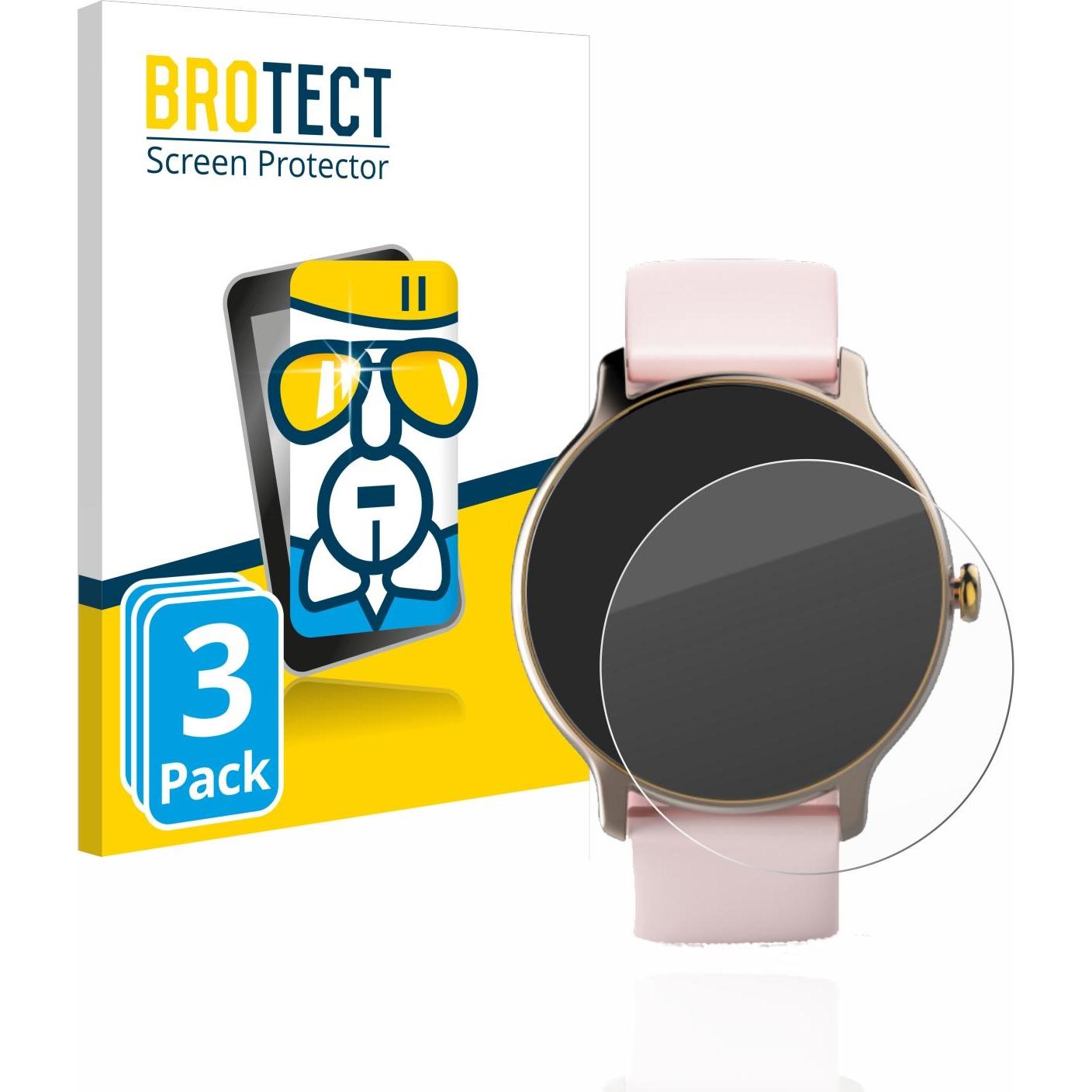 BROTECT AirGlass Panzerglasfolie, Smartwatch Schutzfolie, Transparent