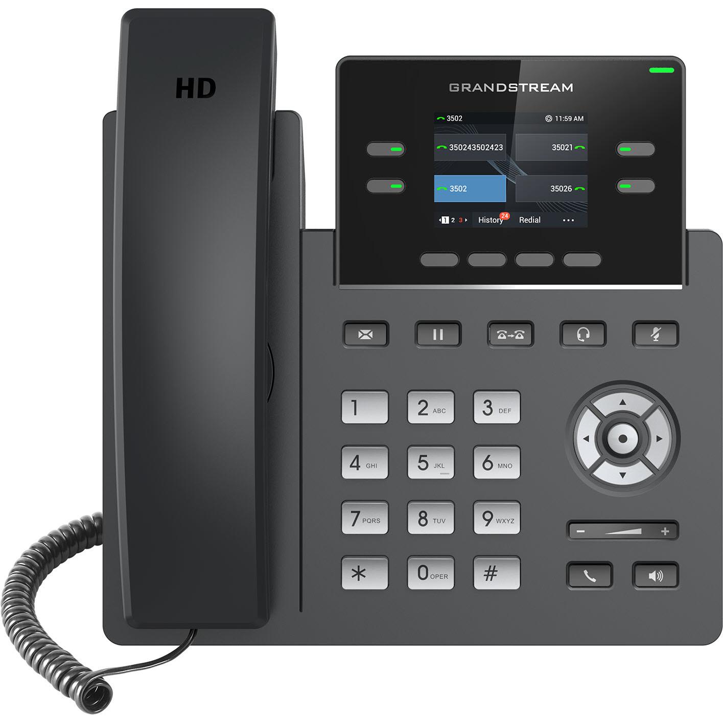 Grandstream GRP2612W HD IP Telefon mit Dual-Band WLAN, Telefon, Schwarz