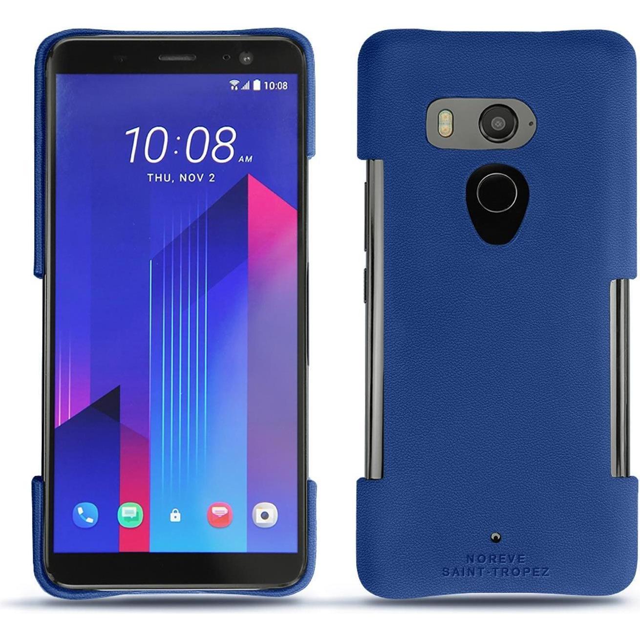 Noreve Lederschutzhülle (HTC U11+), Smartphone Hülle, Blau