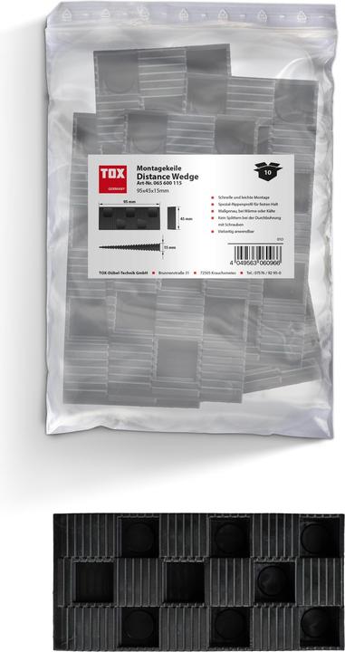 Actual product image Tox Mounting Wedge Distance Wedge 95x45x15 (10 pcs.) (10 pcs.)