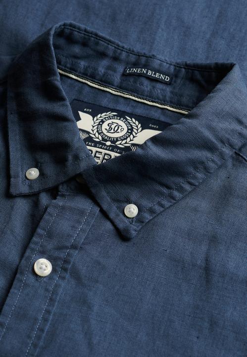 Immagine prodotto Superdry Baumwoll-Leinen-Hemd mit langen Ärmeln (XL)
