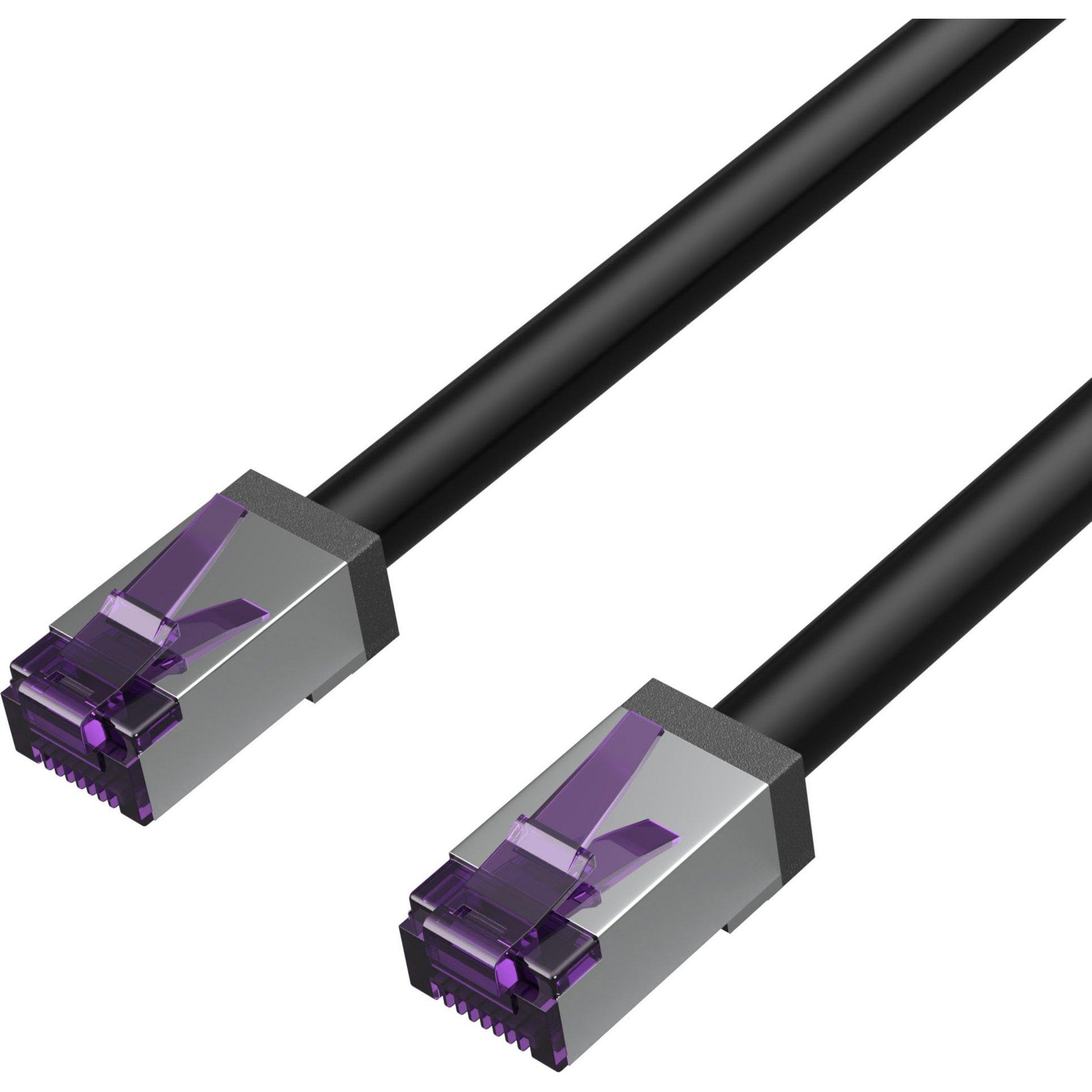 Flexline Cavo -Patch cat. 6A S/FTP, altamente flessibile, design corto, PIMF, 500MHz, nero, 20m (20 m), Cavo di rete