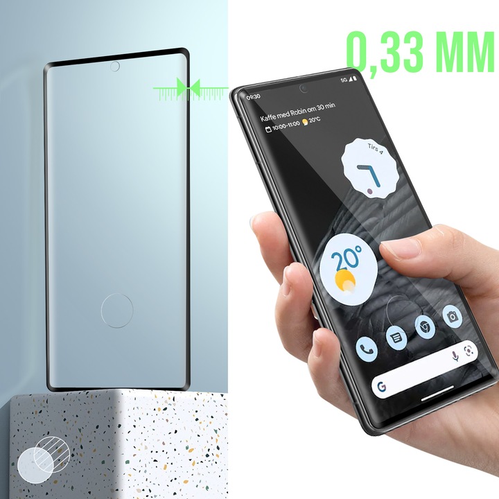 Actual product image Avizar 9H hardness glass display protection film (1 Piece, Google Pixel 7 Pro)