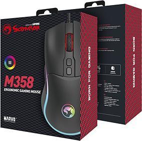 Actual product image Marvo M358 Mouse wire, black, 7200DPI, EOL (Cable)