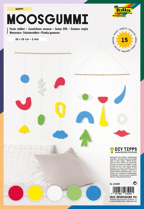 Produktbild Folia Moosgummi-Set 5 Farben