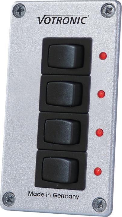 Votronic 1288 Panneau d'interrupteurs 4 S 12/24 8A ON/OFF avec LED de contrôle