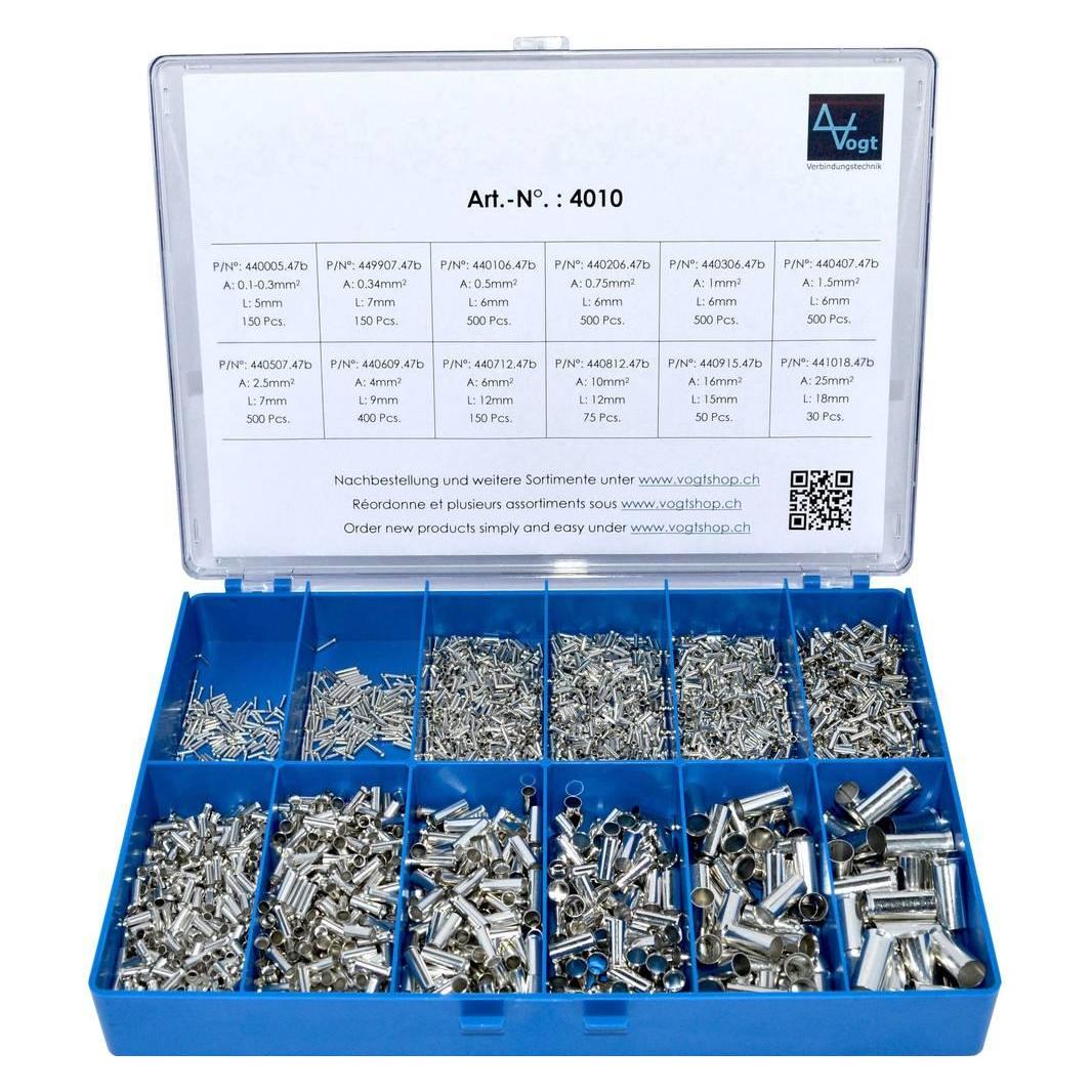 Vogt Verbindungstechnik, Kabelverbindingen, Assortiment Adereindhulzen 0, 10 M