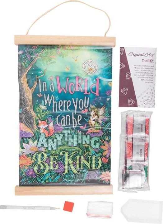 Immagine prodotto Craft Buddy Be Kind, 20x30cm Mini Crystal Art Scroll Kit