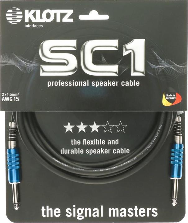 Actual product image Klotz SC1PP02SW (2 m, 3 mm²)
