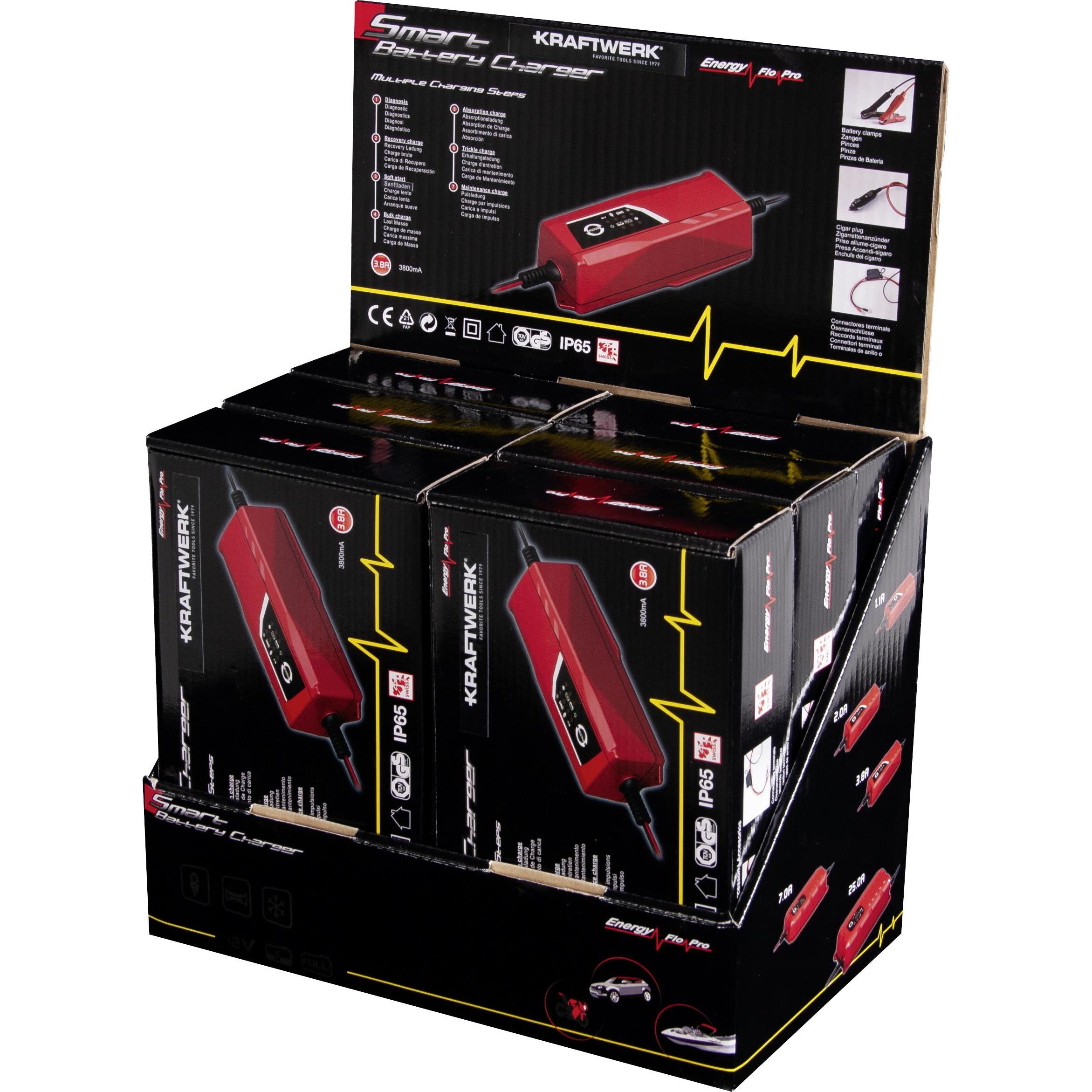 Kraftwerk, Batterieladegerät, Display Batterie-Ladegerät (12V)