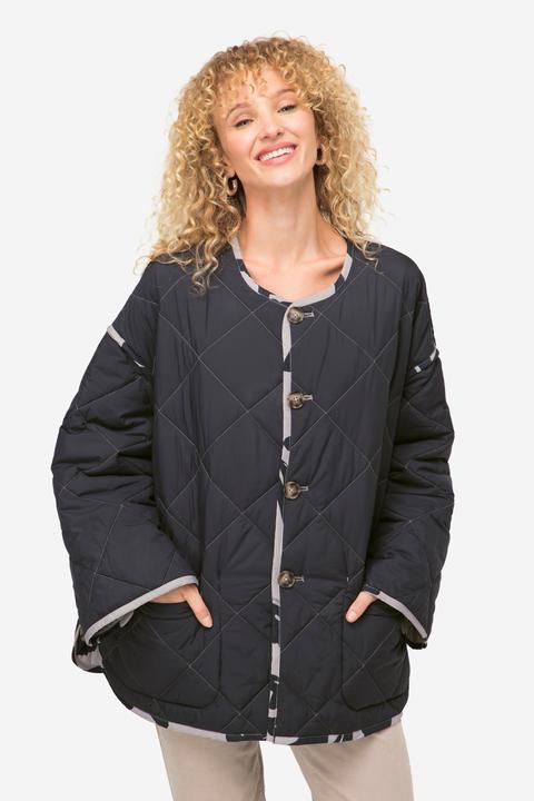 Actual product image Laurasøn Reversible Letter Print Quilted Jacket (M)
