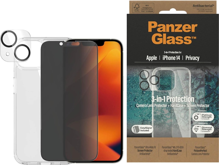 Image du produit PanzerGlass Kit de protection 3 en 1 (1 pièce(s), Apple iPhone 14)