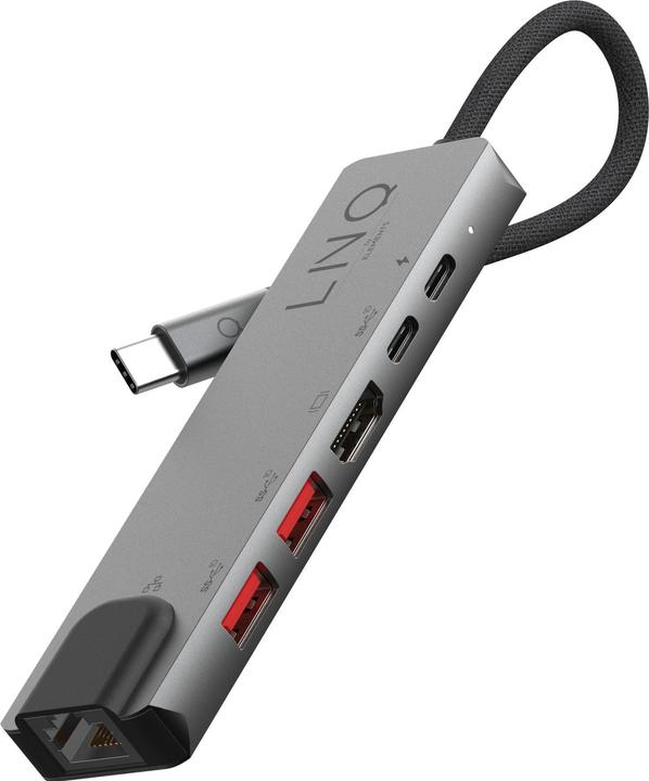 Actual product image LINQ Connects 6in1 Pro USB-C Multiport Hub (USB-C, 4 Ports)