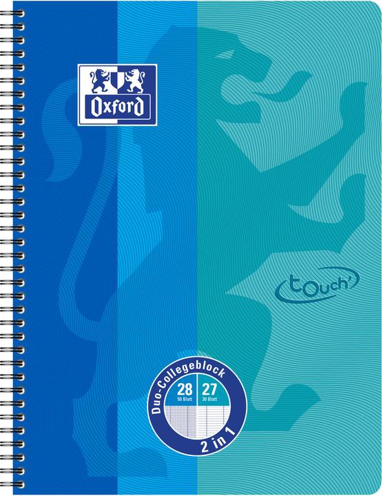 Produktbild Oxford Collegeblock Touch Duo (A4+, Kariert, Weicher Einband)