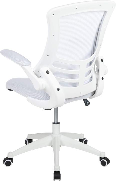 Actual product image Flash Furniture Office Chair, White Mesh, White Frame Medium Back (43.80 - 53 cm)