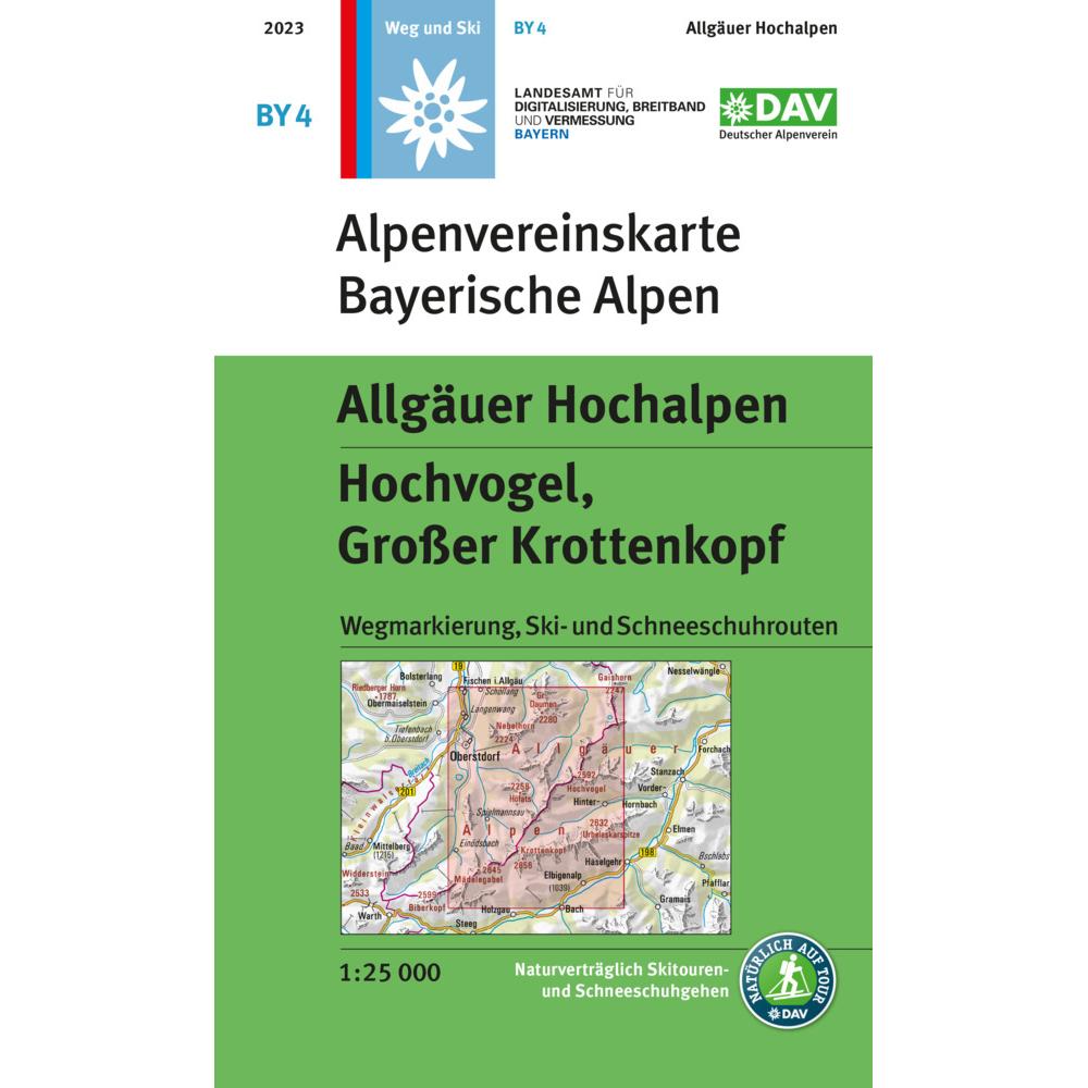 Allgäuer Hochalpen, Hochvogel, Krottenkopf, Landkarte