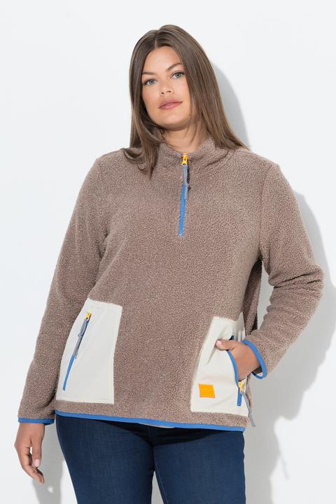 Actual product image Laurasøn Teddy-Sweatshirt, Langarm, Stehkragen, OEKO-TEX (56)