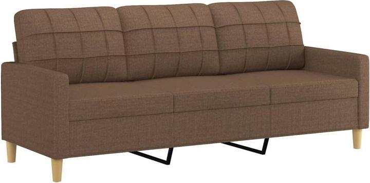 Actual product image VidaXL Sofa set Cushion Armchair Sofa Couch Design sofa 3-piece brown fabric (3-seater)