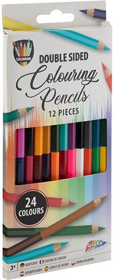 Actual product image Grafix Coloured pencils double-sided, 12 pcs. (12x)