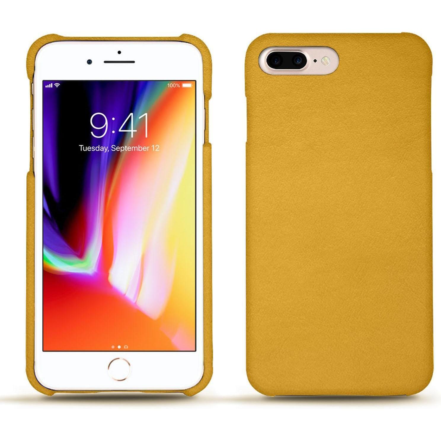 Noreve Lederschutzhülle (Apple iPhone 8 Plus), Smartphone Hülle, Orange