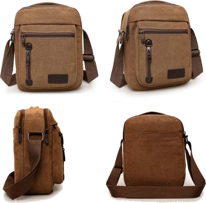 Produktbild Only-Bags.Store Umhängetasche, kleine Umhängetasche, Handtasche, Handgelenk Tasche, Leinwand, Vintage Umhängetasche