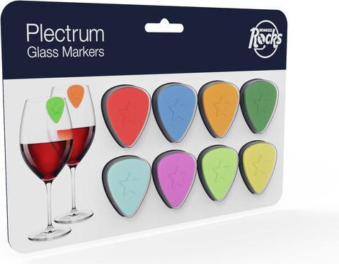 Immagine prodotto Winkee Marcatori per bevande - Marchi per bicchieri a plettro - Set di 8 (vetro Marcatore)