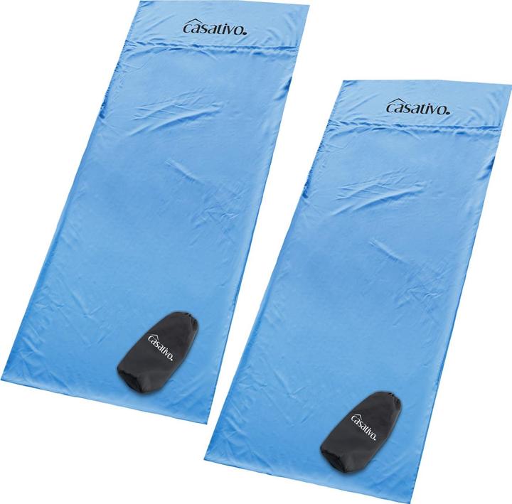 Actual product image Casativo Set of 2 ultralight hut sleeping bags made of breathable microfibre (210 cm)