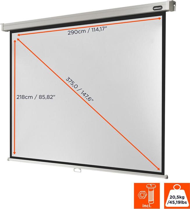 Immagine prodotto Celexon Rollo Professional, schermo, 4:3 (142.91", 4:3)