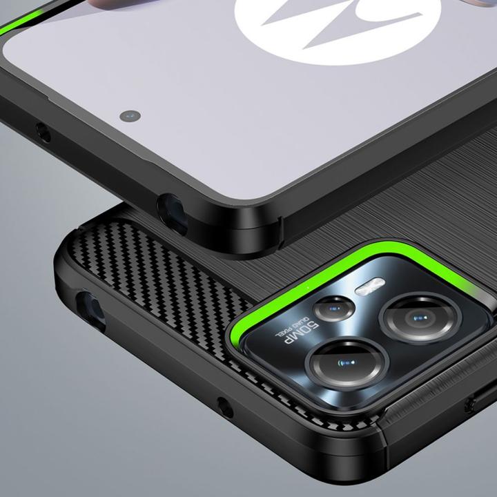 Actual product image Hurtel Carbon Case for Motorola Moto G53 / G13 flexible silicone carbon cover black (Motorola Moto G53, Motorola Moto G13)