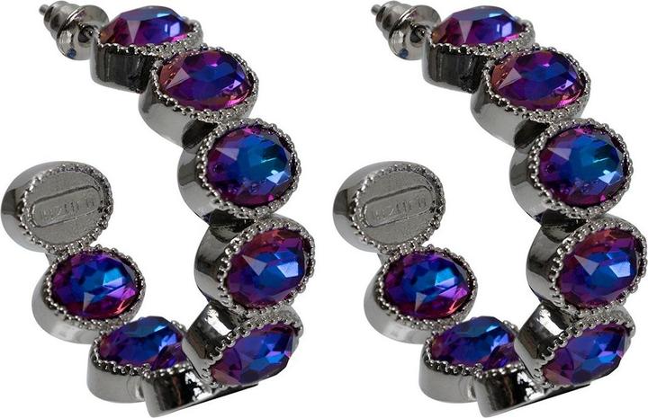 Immagine prodotto Uzurii Orecchini a cerchio piccoli Illussion Blue (Argento 925)