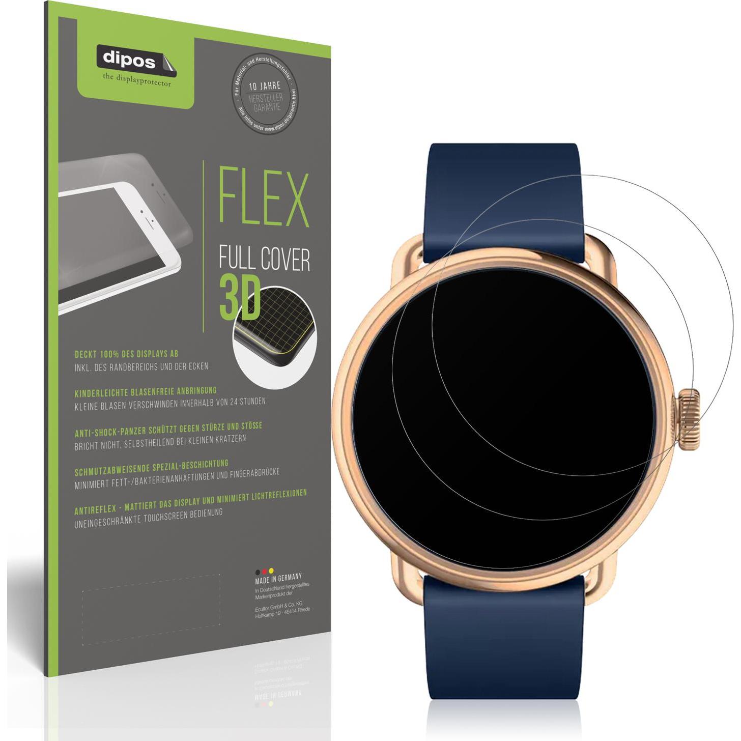Dipos Full Cover Schutzfolie Matt, Smartwatch Schutzfolie, Transparent
