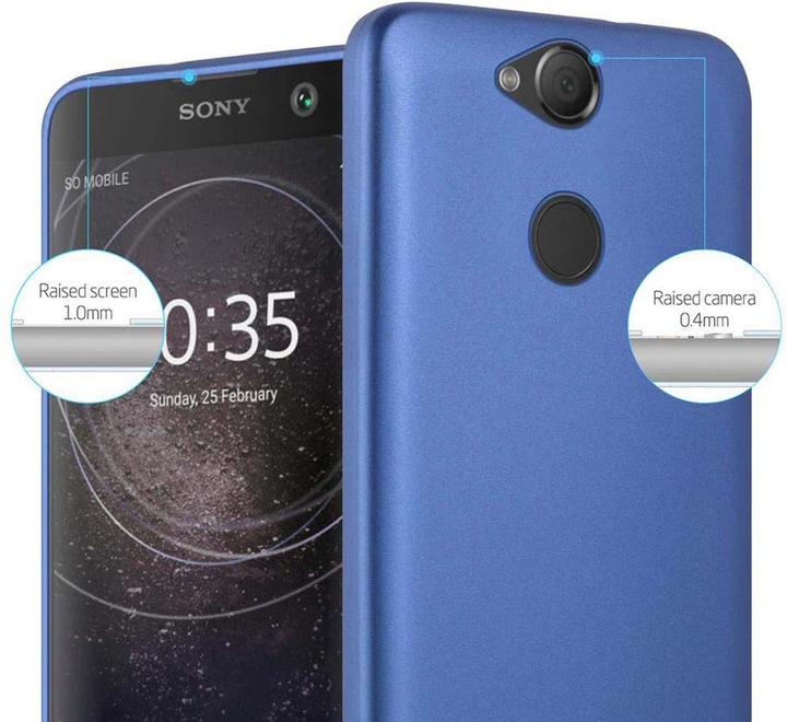 Actual product image Cadorabo TPU Matt Metallic Cover (Sony Xperia XA2)