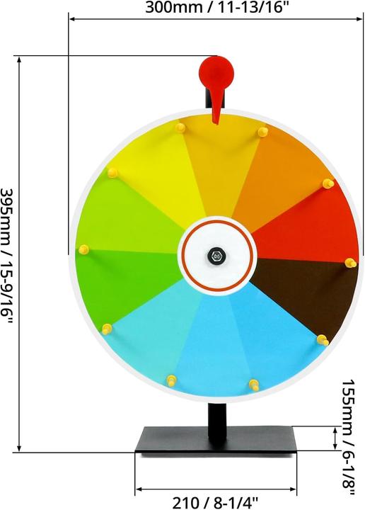 Produktbild Qwork Glücksrad mit abwischbaren Slots