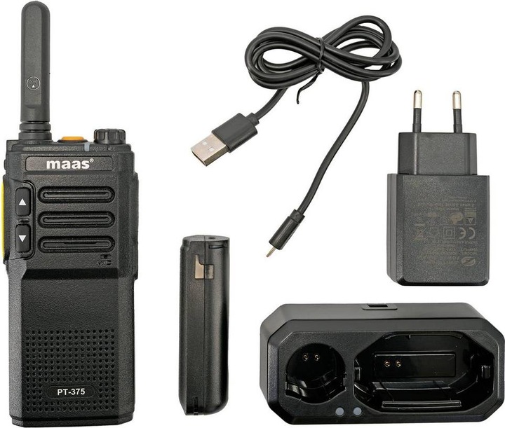 Actual product image MAAS PT-375 3702 PMR handheld radio set of 1