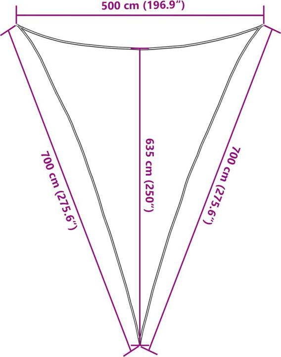 Immagine prodotto vidaXL Tenda da sole 100% poliestere Oxford (5 x 7 x 7 m)