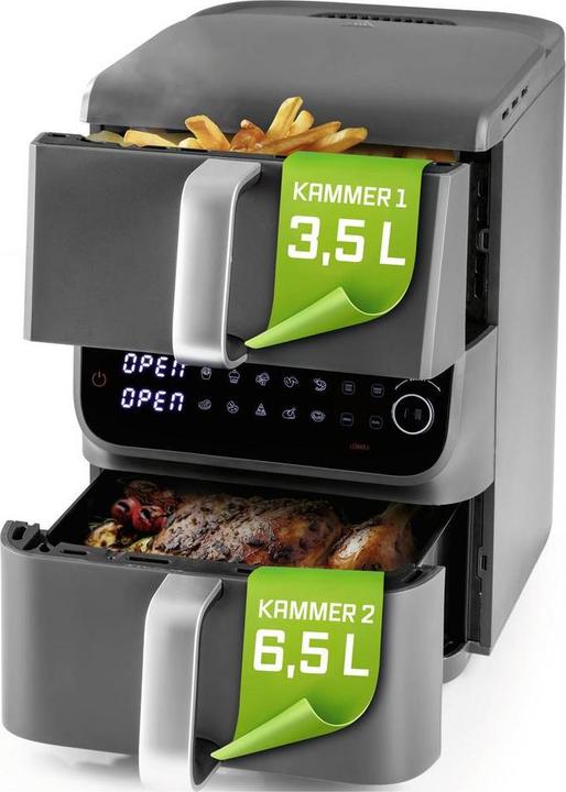 Actual product image Gourmetmaxx FryUp Dual Chamber Air Fryer