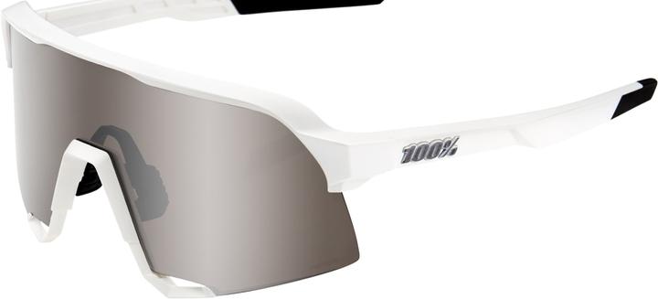 100% S3 lunettes Matte White (Blanc mat, Argent)